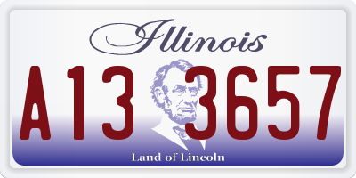 IL license plate A133657