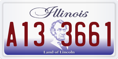 IL license plate A133661