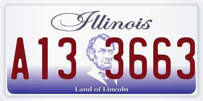 IL license plate A133663