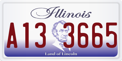 IL license plate A133665