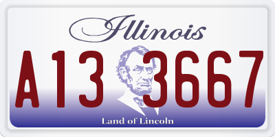 IL license plate A133667