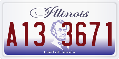 IL license plate A133671