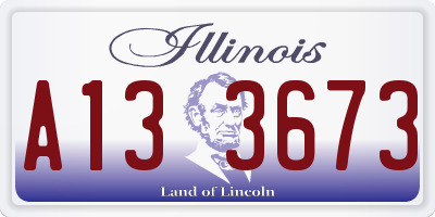 IL license plate A133673