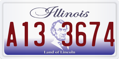 IL license plate A133674