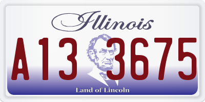 IL license plate A133675