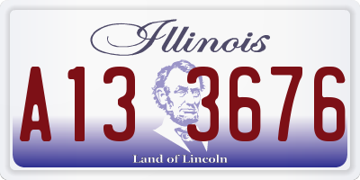 IL license plate A133676