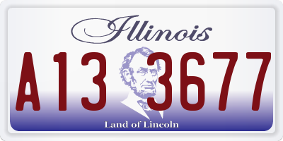 IL license plate A133677