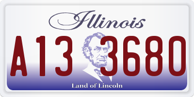 IL license plate A133680