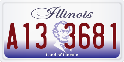 IL license plate A133681