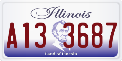 IL license plate A133687