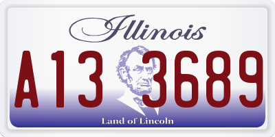 IL license plate A133689