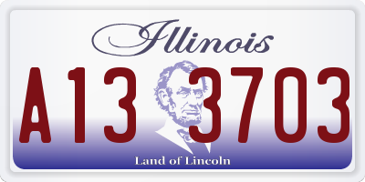 IL license plate A133703