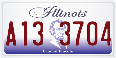 IL license plate A133704