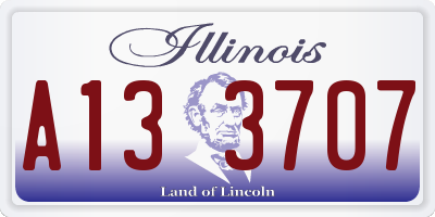 IL license plate A133707