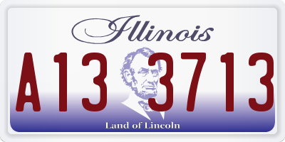 IL license plate A133713