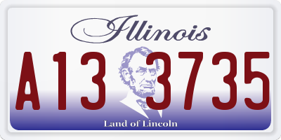 IL license plate A133735