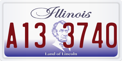 IL license plate A133740
