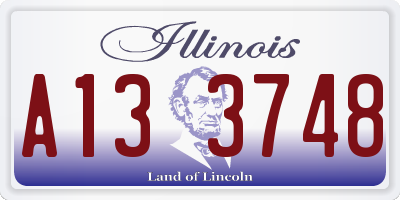 IL license plate A133748