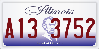 IL license plate A133752