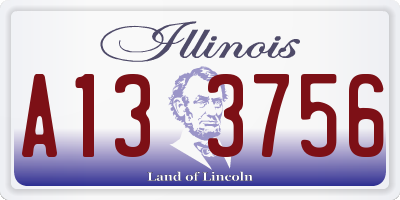 IL license plate A133756