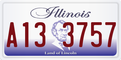 IL license plate A133757