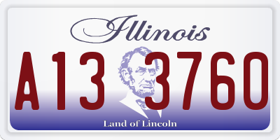 IL license plate A133760