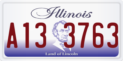 IL license plate A133763