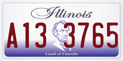IL license plate A133765