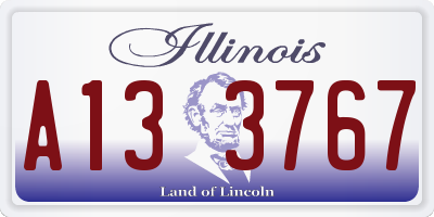 IL license plate A133767
