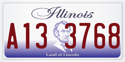 IL license plate A133768