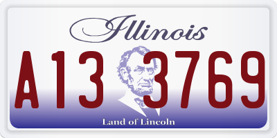 IL license plate A133769