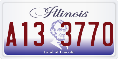 IL license plate A133770