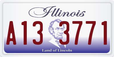 IL license plate A133771