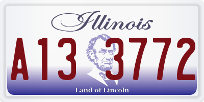 IL license plate A133772