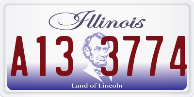 IL license plate A133774