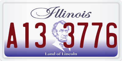 IL license plate A133776