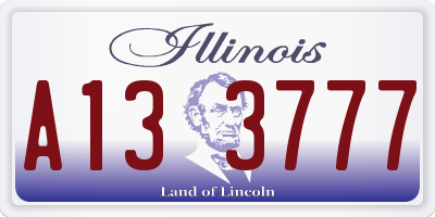 IL license plate A133777