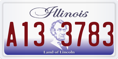 IL license plate A133783