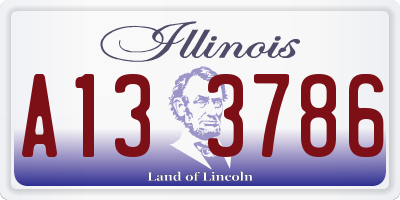 IL license plate A133786