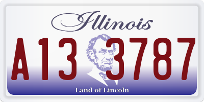 IL license plate A133787