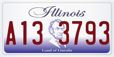 IL license plate A133793