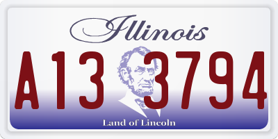 IL license plate A133794