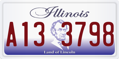 IL license plate A133798