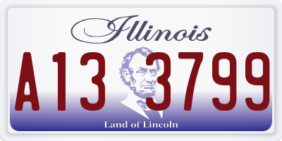 IL license plate A133799