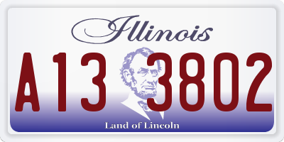 IL license plate A133802