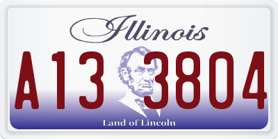 IL license plate A133804