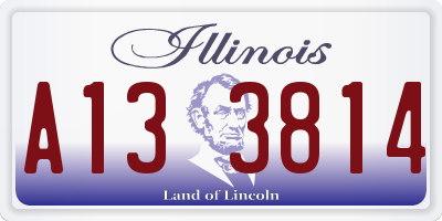 IL license plate A133814