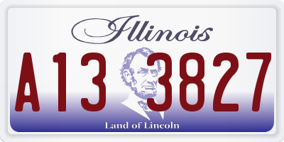 IL license plate A133827