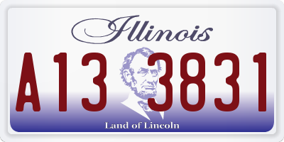 IL license plate A133831