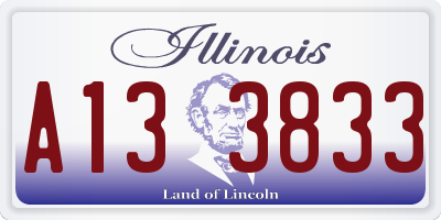 IL license plate A133833